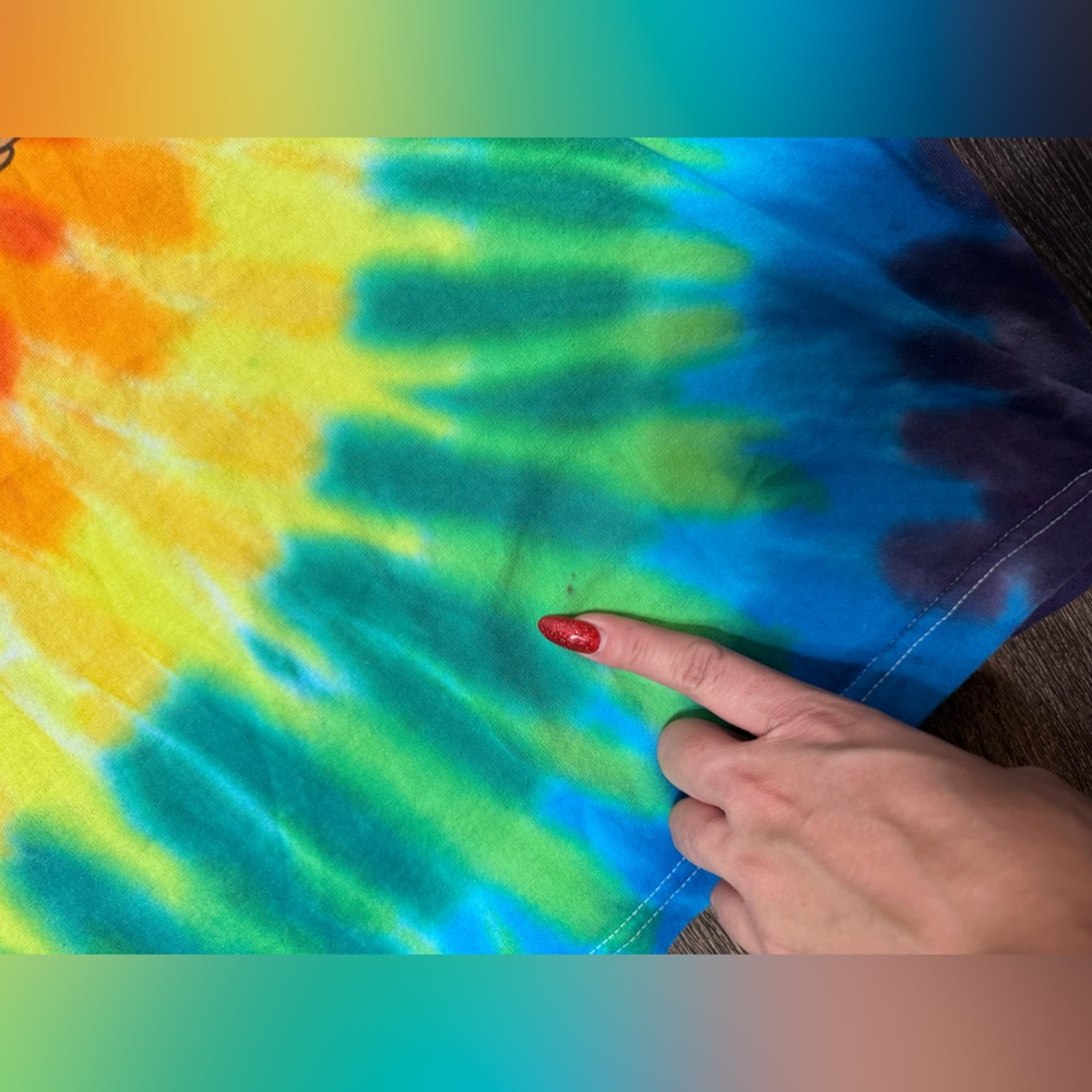 COPY - Rainbow tie dye Disneyland muscle t shirt size Large - Picture 3 of 16